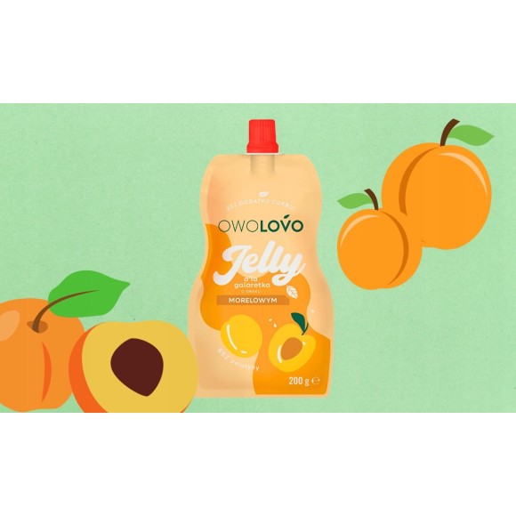 Owolovo JELLY GALARETKA W TUBCE JABŁKO MORELA deser bez