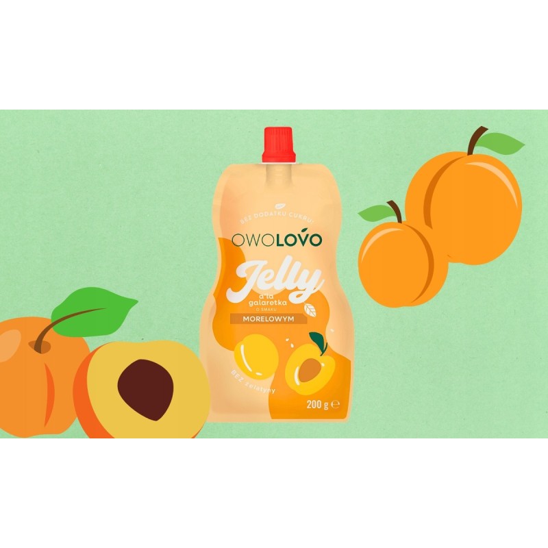 Owolovo JELLY GALARETKA W TUBCE JABŁKO MORELA deser bez
