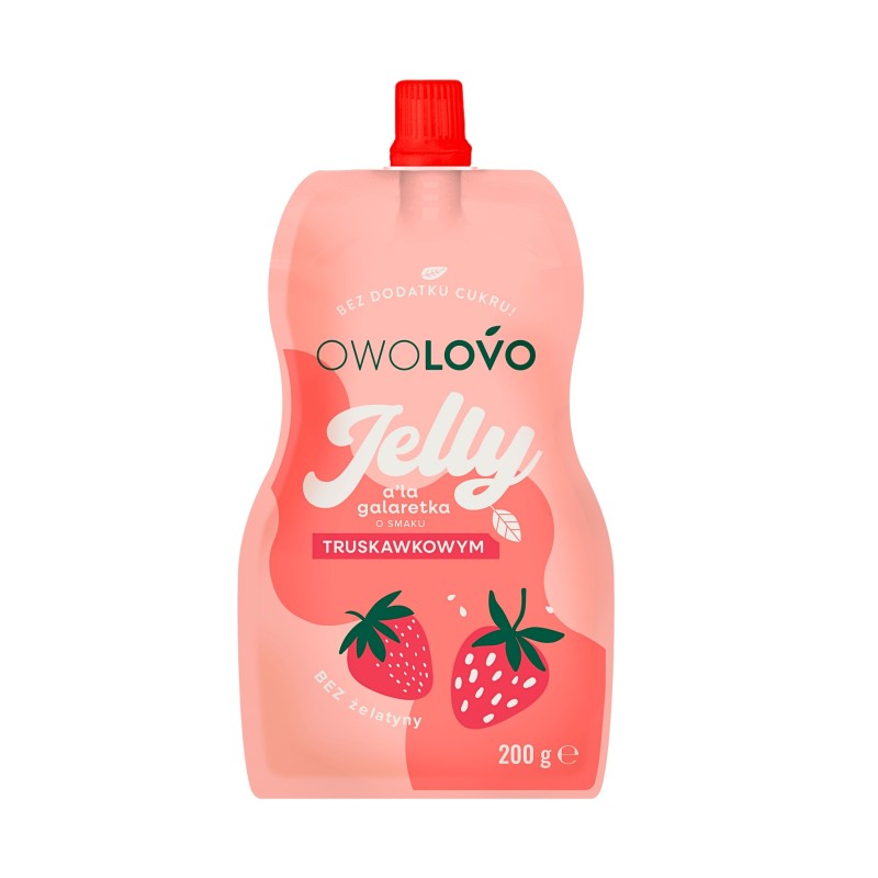 Owolovo JELLY GALARETKA W TUBCE JABŁKO TRUSKAWKA deser bez