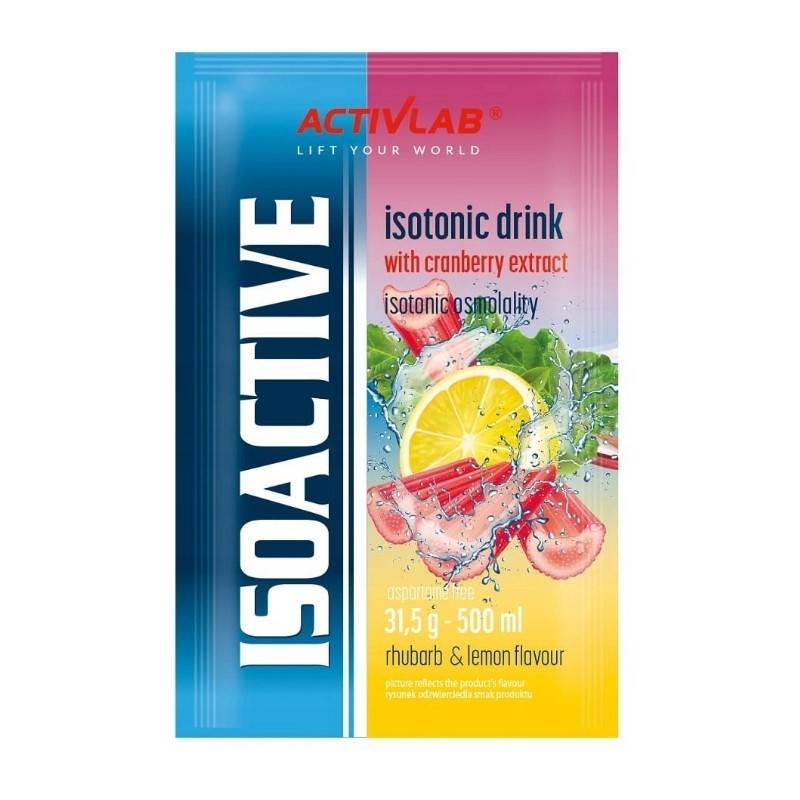 ISOACTIVE Izotonik RABARBAR CYTRYNA  31,5g 1 sztuka nr18
