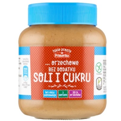 Primavika krem PASTA ORZECHOWA BEZ DODATKU SOLI CUKRU 99%