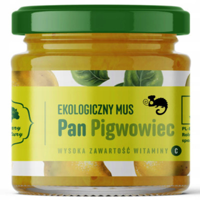 EKOLOGICZNY eko MUS OWOCOWY Pan PIGWOWIEC dużo WITAMINY C 200g DARY NATURY