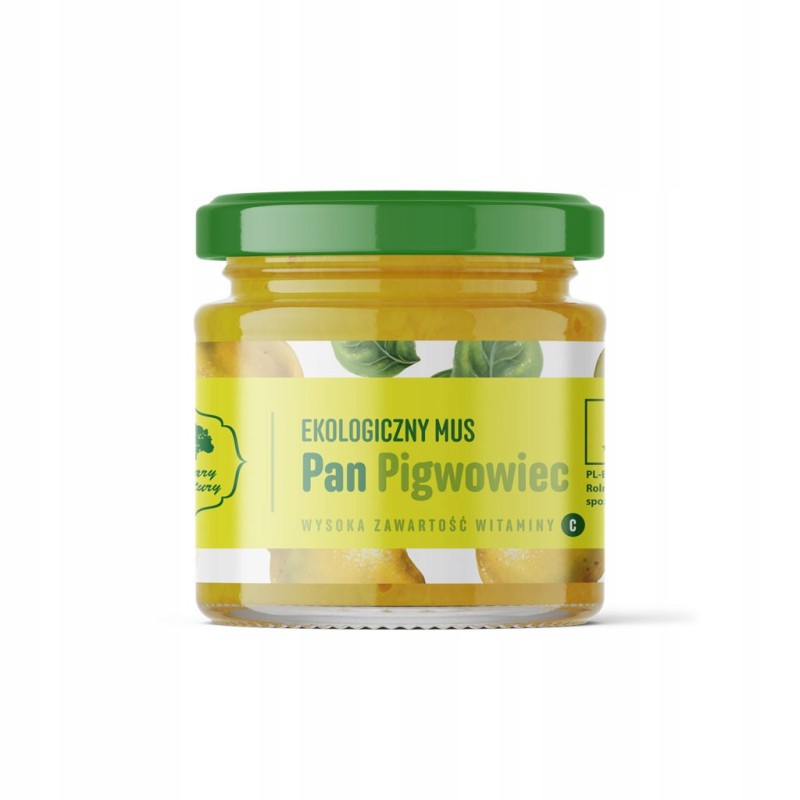 EKOLOGICZNY eko MUS OWOCOWY Pan PIGWOWIEC dużo WITAMINY C 200g DARY NATURY