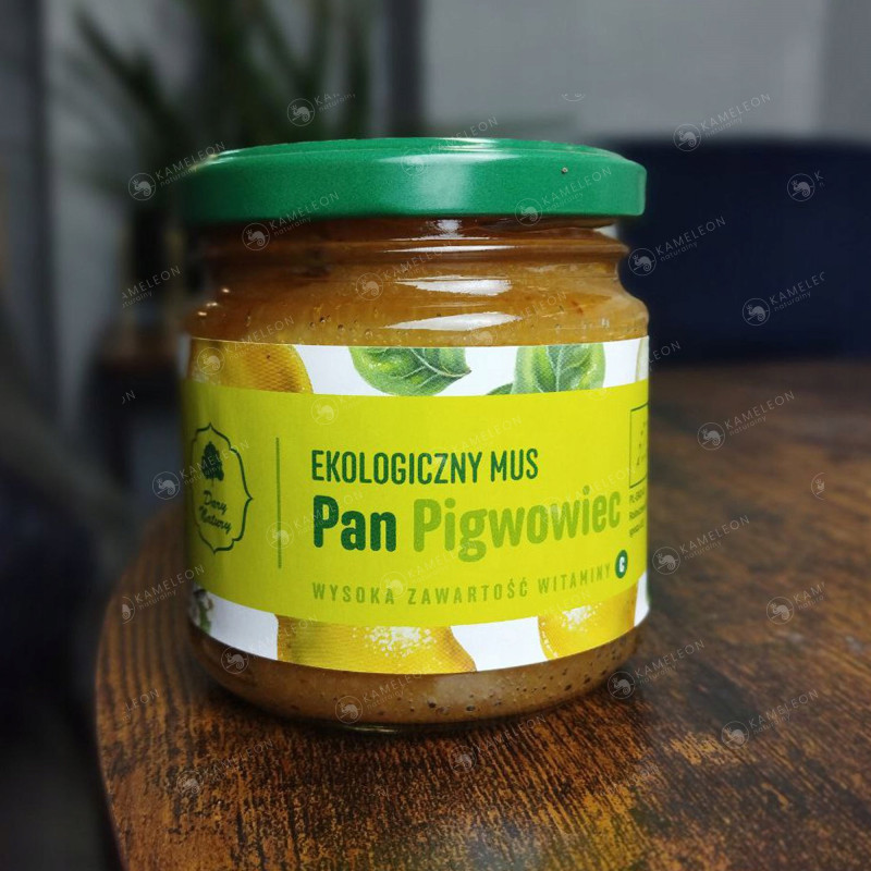 EKOLOGICZNY eko MUS OWOCOWY Pan PIGWOWIEC dużo WITAMINY C 200g DARY NATURY