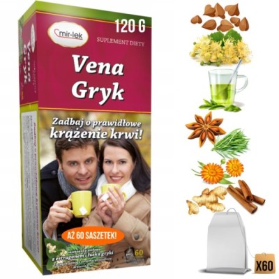 MIR-LEK VENA GRYK wsparcie PRAWIDŁOWE KRĄŻENIE KRWI zioła