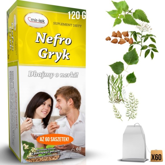 MIR-LEK NEFRO GRYK wsparcie ZDROWE NERKI mieszanka ziołowa