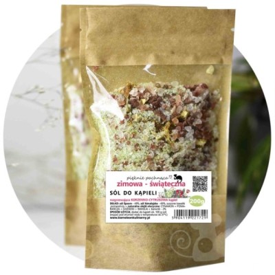 KAMELEON KULINARNY sól do kąpieli ŚWIĄTECZNA 200g pięknie