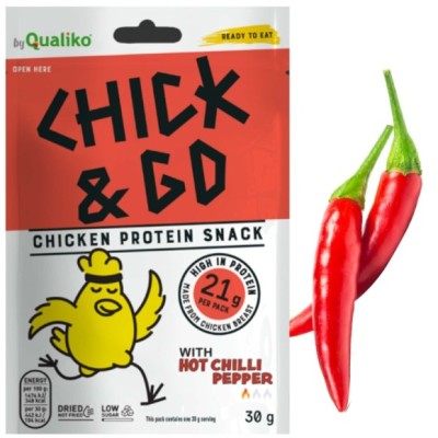 CHICK&GO suszona PIERŚ KURCZAKA plastry o smaku papryki