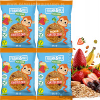 FRANK&OLI KIDS MIĘKKIE CIASTECZKO BANAN TRUSKAWKA bez cukru glutenu 35G x4