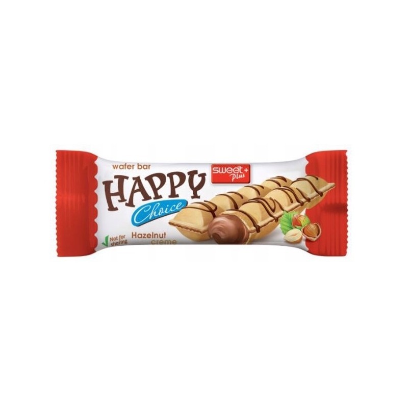 Sweet Plus HAPPY CHOICE wafel z kremem o smaku ORZECHÓW