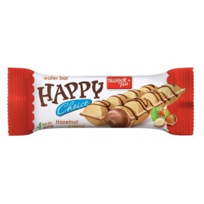 Sweet Plus HAPPY CHOICE wafel z kremem o smaku ORZECHÓW