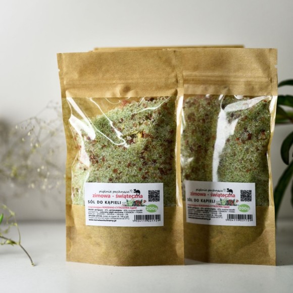 KAMELEON KULINARNY sól do kąpieli ŚWIĄTECZNA 200g pięknie