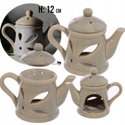 KOMINEK CERAMICZNY Z POKRYWĄ na OLEJKI ETERYCZNE wosk