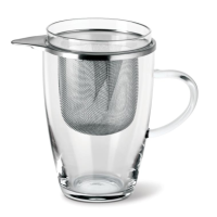 SZKLANKA Z METALOWYM ZAPARZACZEM żaroodporna 350ml