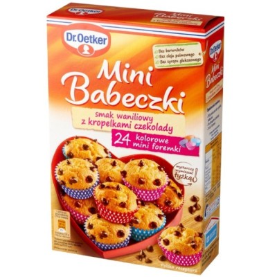 Dr.Oetker MINI BABECZKI wanilIa z czekoladą KOLOR. FOREMKI