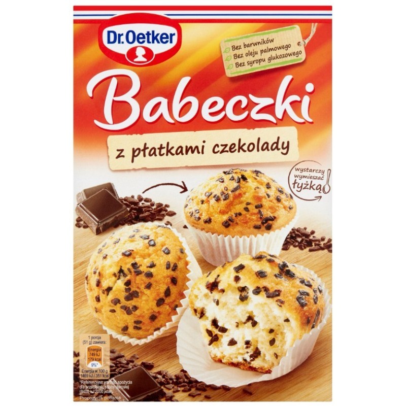 Dr.Oetker BABECZKI Z PŁATKAMI CZEKOLADY mieszanka do