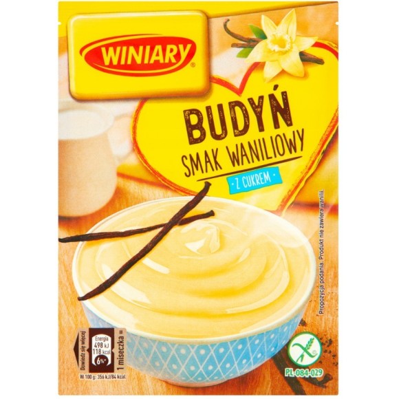 Winiary BUDYŃ WANILIOWY z cukrem smak wanilia 60g