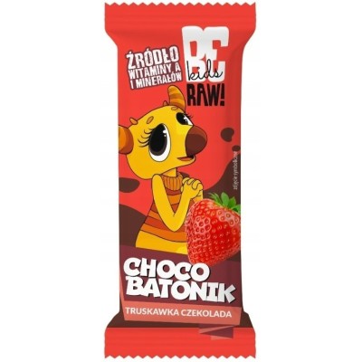BeRaw Kids CHOCO BATONIK Truskawka Czekolada 25g