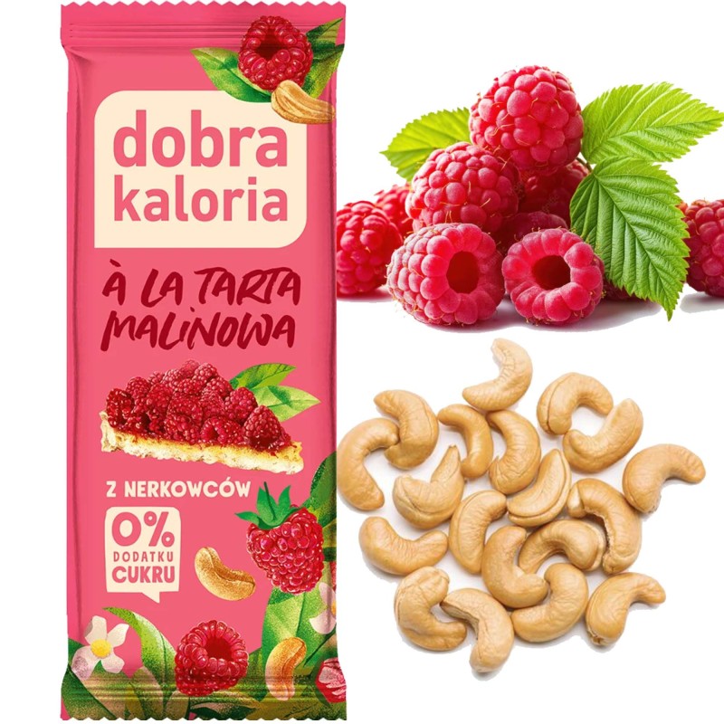 Dobra kaloria BATON Z NERKOWCÓW smak A LA TARTA MALINOWA