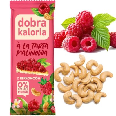 Dobra kaloria BATON Z NERKOWCÓW smak A LA TARTA MALINOWA