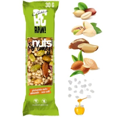 BATON BERAW NUTS & HONEY BAR pistacje migdały KRÓTKA DATA