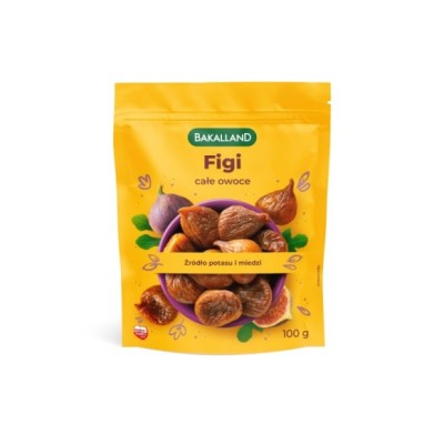 Bakalland FIGI SUSZONE Całe Owoce 100g zdrowa przekąska