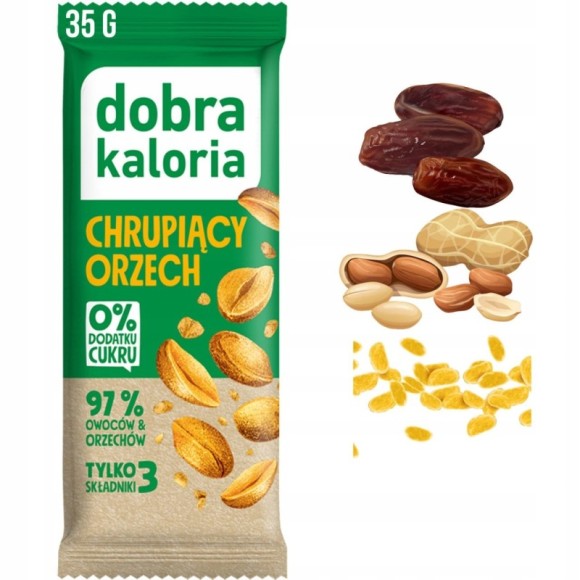 DOBRA KALORIA - BATON - CHRUPIĄCY ORZECH 35g NR01