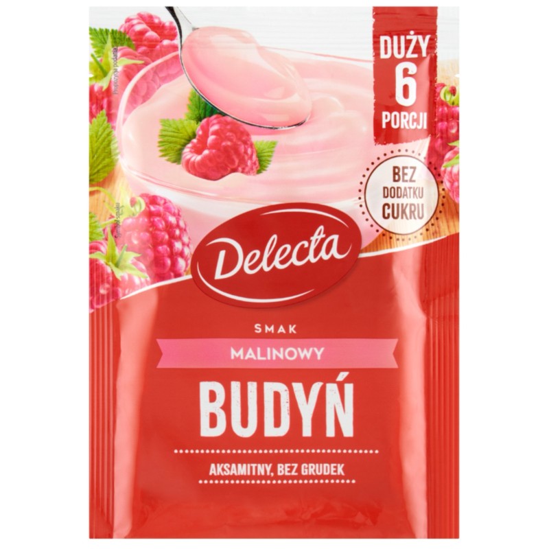 BUDYŃ SMAK MALINOWY MALINA duży 64g na 6 PORCJI bez dodatku