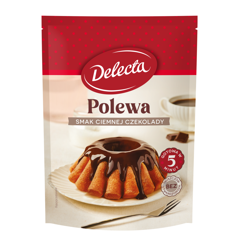DELECTA POLEWA CZEKOLADOWA do CIAST TORTÓW ciemna czekolada