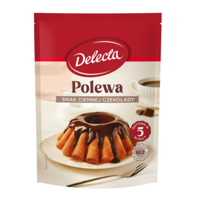 DELECTA POLEWA CZEKOLADOWA do CIAST TORTÓW ciemna czekolada