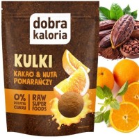 Dobra kaloria KULKI KAKAO NUTA POMARAŃCZY wege przekąska