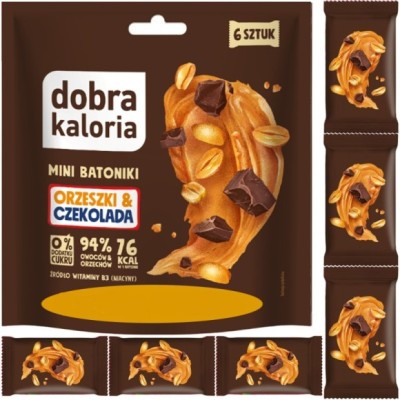 DOBRA KALORIA - MINI BATONIKI - orzeszki + czekolada 108g