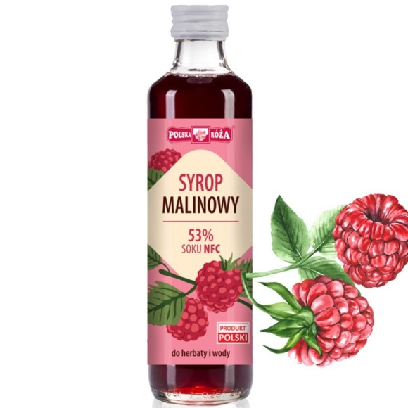 Polska Róża Domowy Naturalny SYROP MALINOWY malina Z MALIN