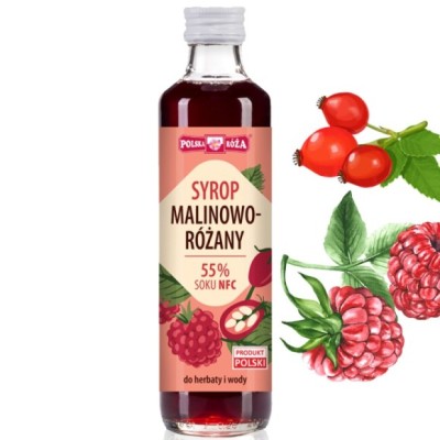 Polska Róża Domowy Naturalny SYROP MALINOWO RÓŻANY malina