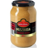Roleski MUSZTARDA ŚREDNIO OSTRA duża BEZ KONSERWANTÓW 900g