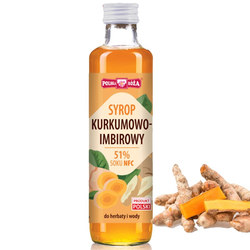 Polska Róża SYROP KURKUMOWO IMBIROWY Kurkuma Imbir do