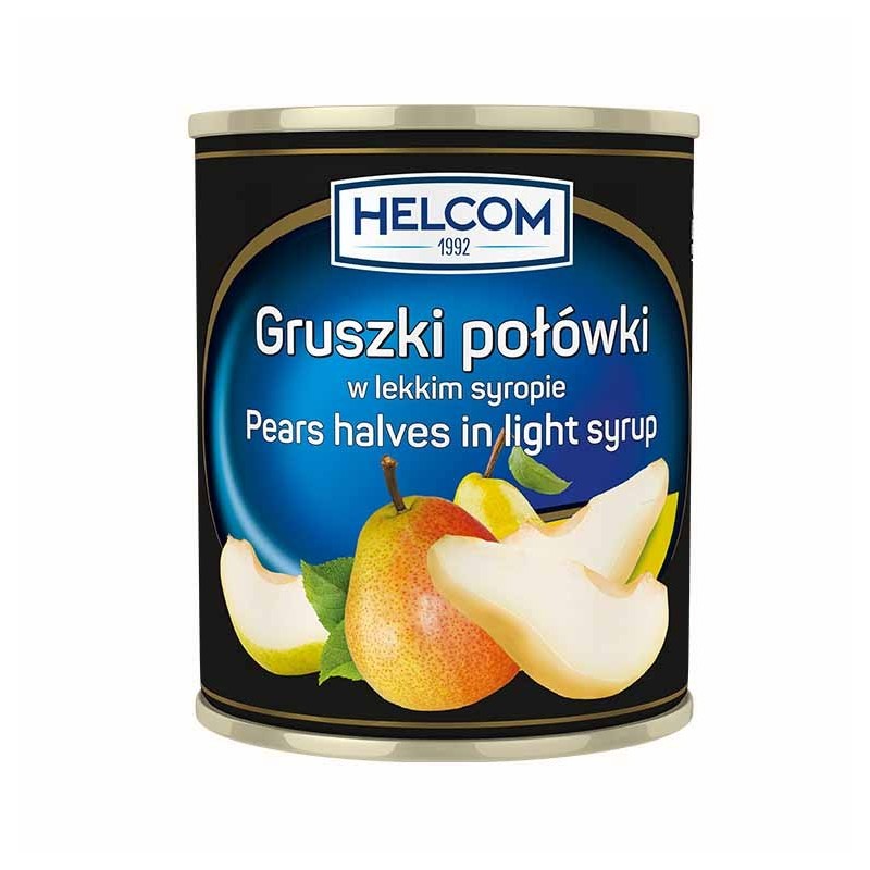 Helcom GRUSZKI POŁÓWKI w lekkim syropie PUSZKA 820g / 850ml