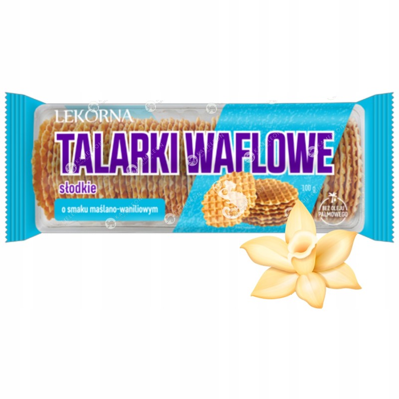 Lekorna TALARKI WAFLOWE słodkie o smaku MAŚLANO WANILOWYM