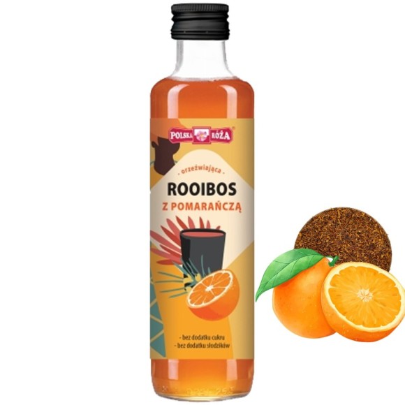 Polska Róża orzeźwiająca HERBATA ROOIBOS Z POMARAŃCZĄ 250ml