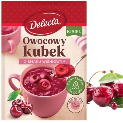 Delecta OWOCOWY KUBEK KISIEL INSTANT wiśniowy 30g