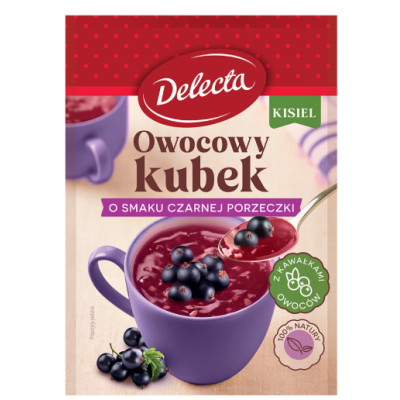 Delecta OWOCOWY KUBEK KISIEL czarna porzeczka 30g