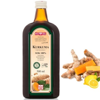 Polska Róża SOK Z KURKUMY Kurkuma 80% + Cytryna 20% 500ml