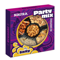 Naura tacka z przekąskami PARTY MIX orzechy ziarna bób 250G
