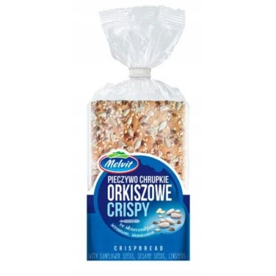 Melvit CRISPY pieczywo  ORKISZOWE SŁONECZNIK. SEZAM SIEMIĘ