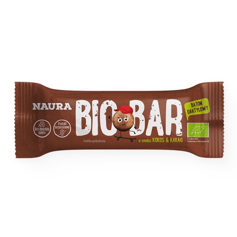Naura BATON KAKAO & KOKOS BIO BEZ GLUTENU BEZ DODATKU CUKRU