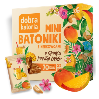 DOBRA KALORIA - MINI BATONII - MANGO LASSI 102g . kartonik