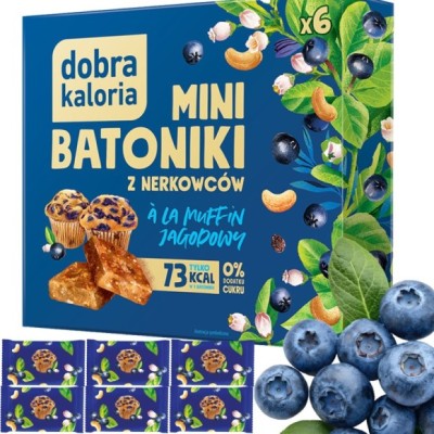 Dobra kaloria MINI BATONY ORZECHOWE smak MUFFIN JAGODOWY