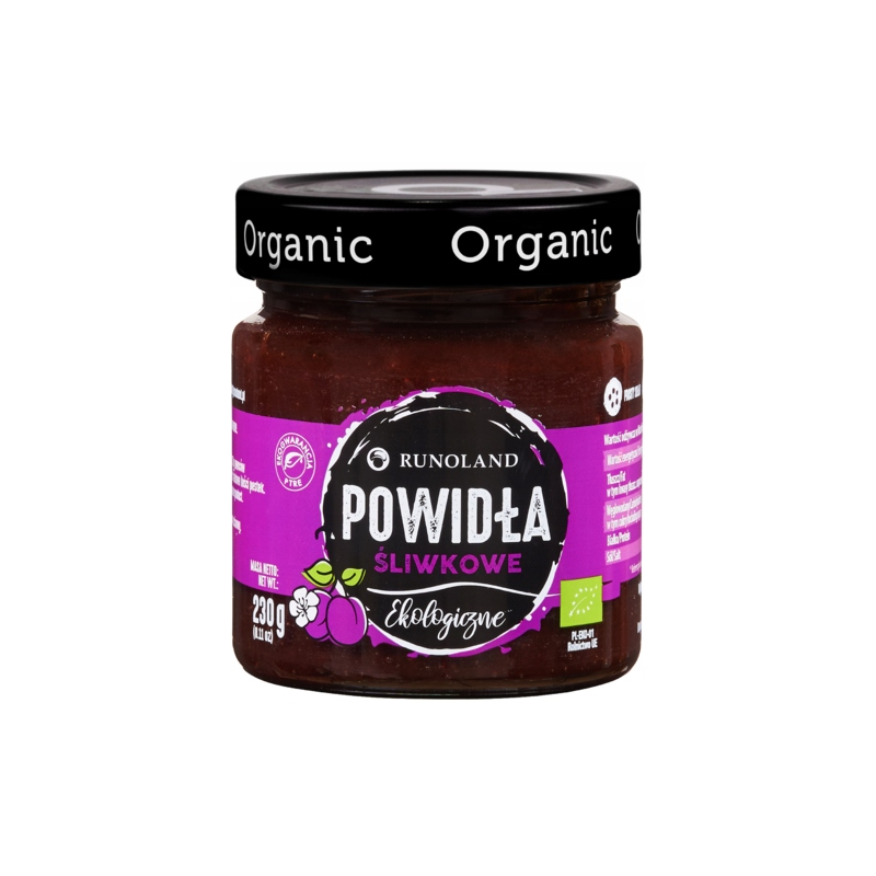 Runoland POWIDŁA ŚLIWKOWE ekologiczne organiczne 230g