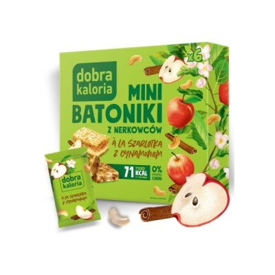 Dobra kaloria MINI BATONIKI z nerkowca SZARLOTKA Z