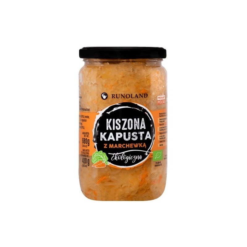 Runoland KAPUSTA KISZONA z MARCHEWKĄ ekologiczna 680g